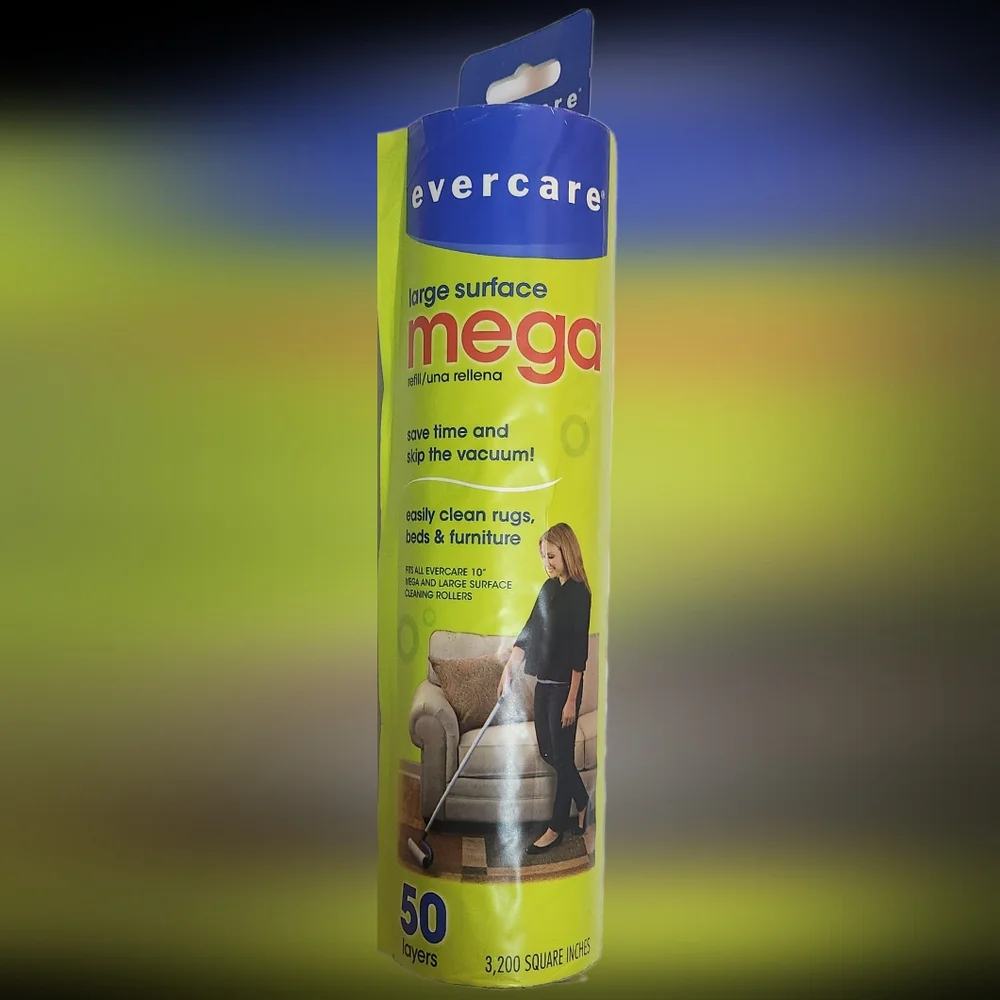 Evercare Large Surface Mega Pet Lint Roller Refill 50 Layers 10